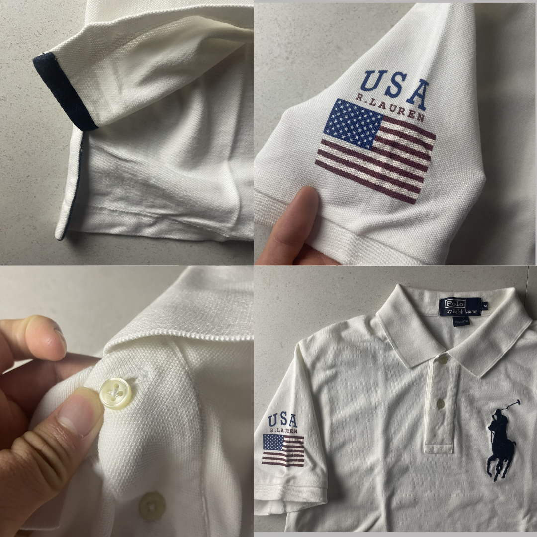 폴로 빅포니 usa 성조기 반팔카라티